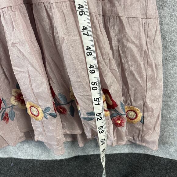 Savanna Jane Tiered Maxi Dress Womens Small Floral Embroidery Cottage Boho NEW - Picture 15 of 16